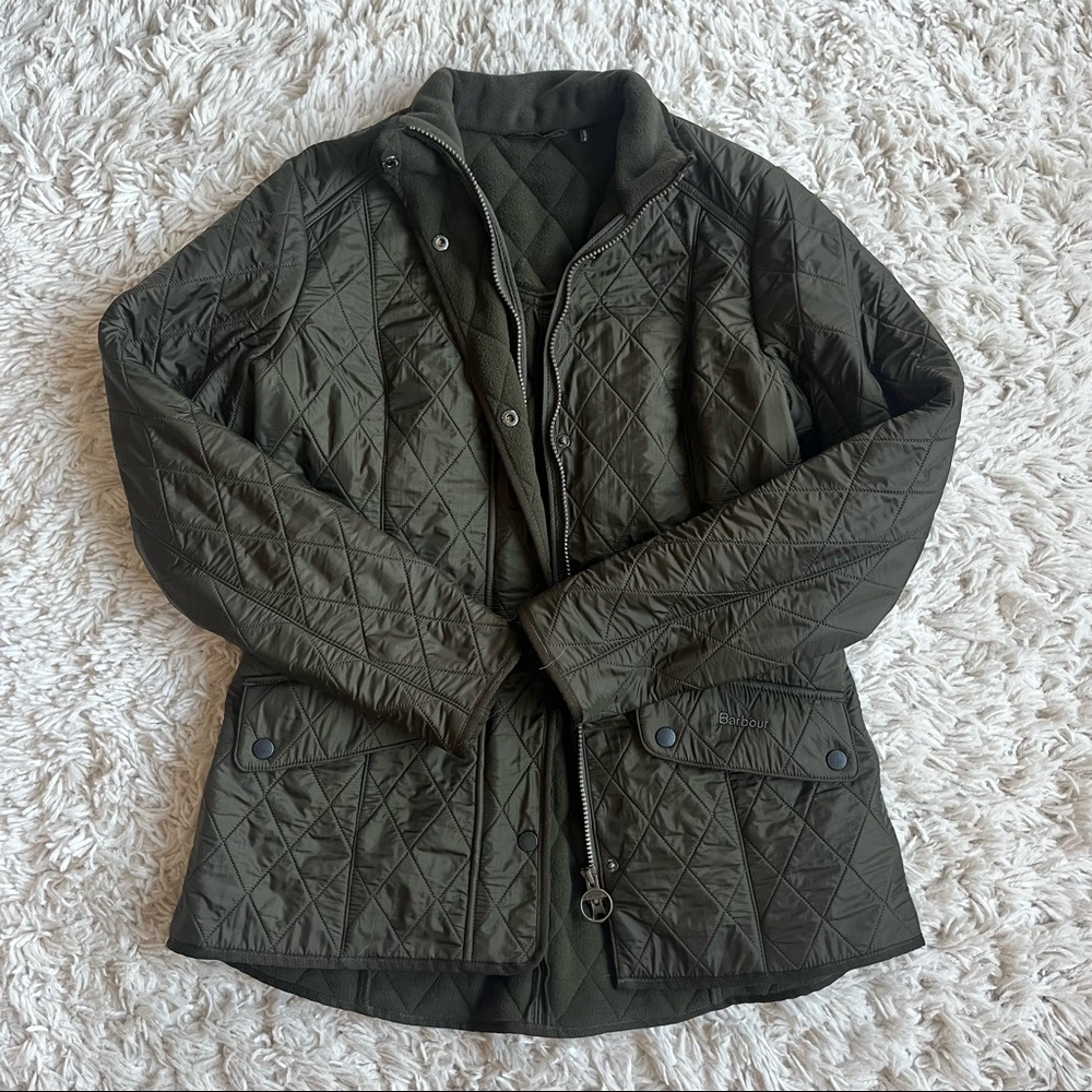 Barbour Cavalry Polarquilt Jacket - Olive Women’s Size 10